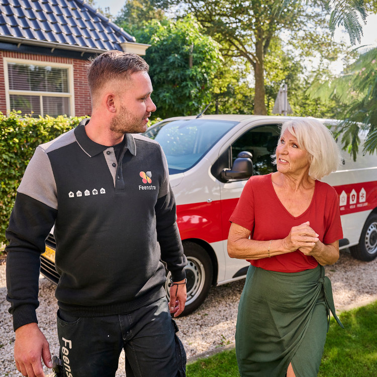 Feenstra monteur CV ketel vervangen met klant