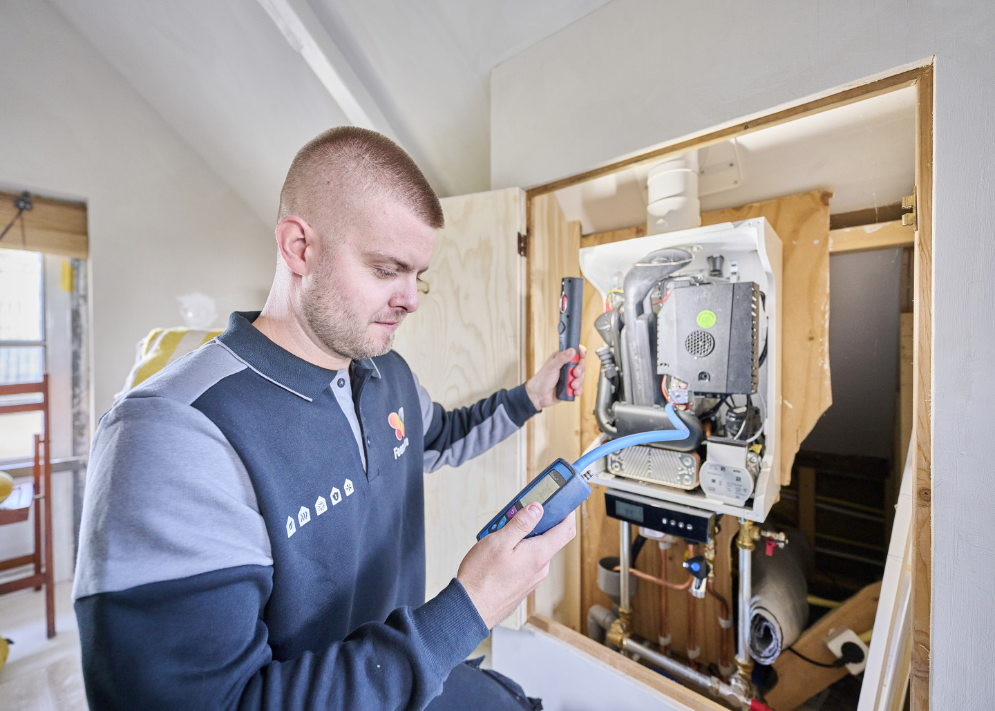 Cv-ketel onderhoud meting