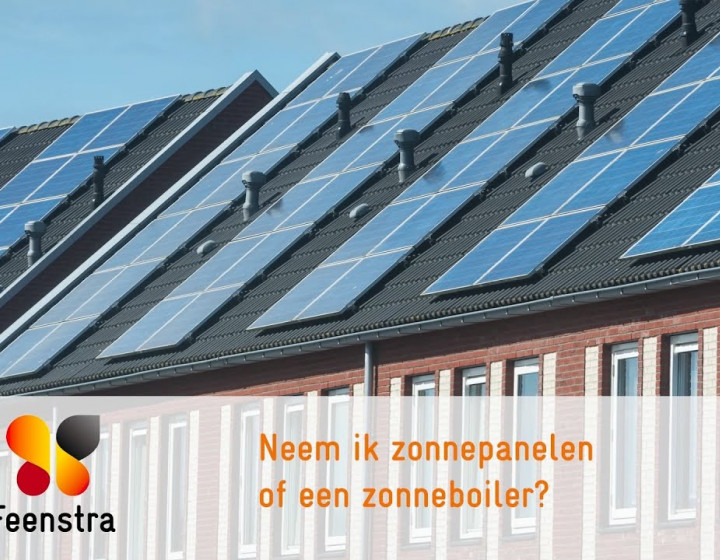 Header zonnepanelen of zonneboiler