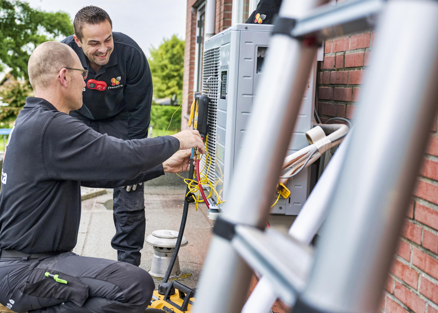 Installatie buiten unit WP min