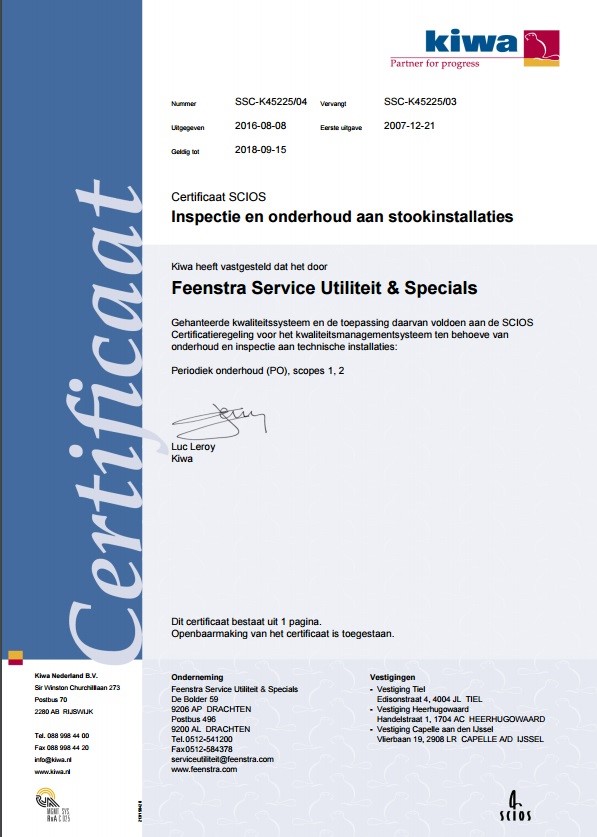 SCIOS certificaat