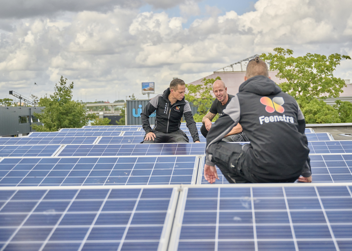 Monteurs beoordelen zonnepanelen